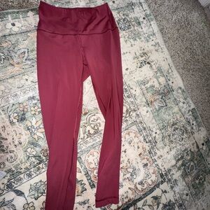 90 Degree By Reflex Burgundy Leggings